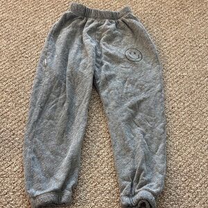 Cozy Gray Kids Joggers with Smiley Design